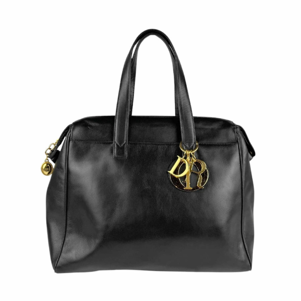 Christian Dior 2way Handbag leather black